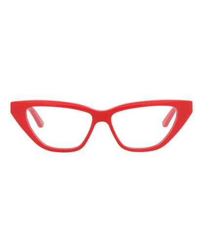 Balenciaga Womens Cat Eye Red Red Transparent Fashion Designer Eyewear