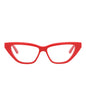 Balenciaga Womens Cat Eye Red Red Transparent Fashion Designer Eyewear