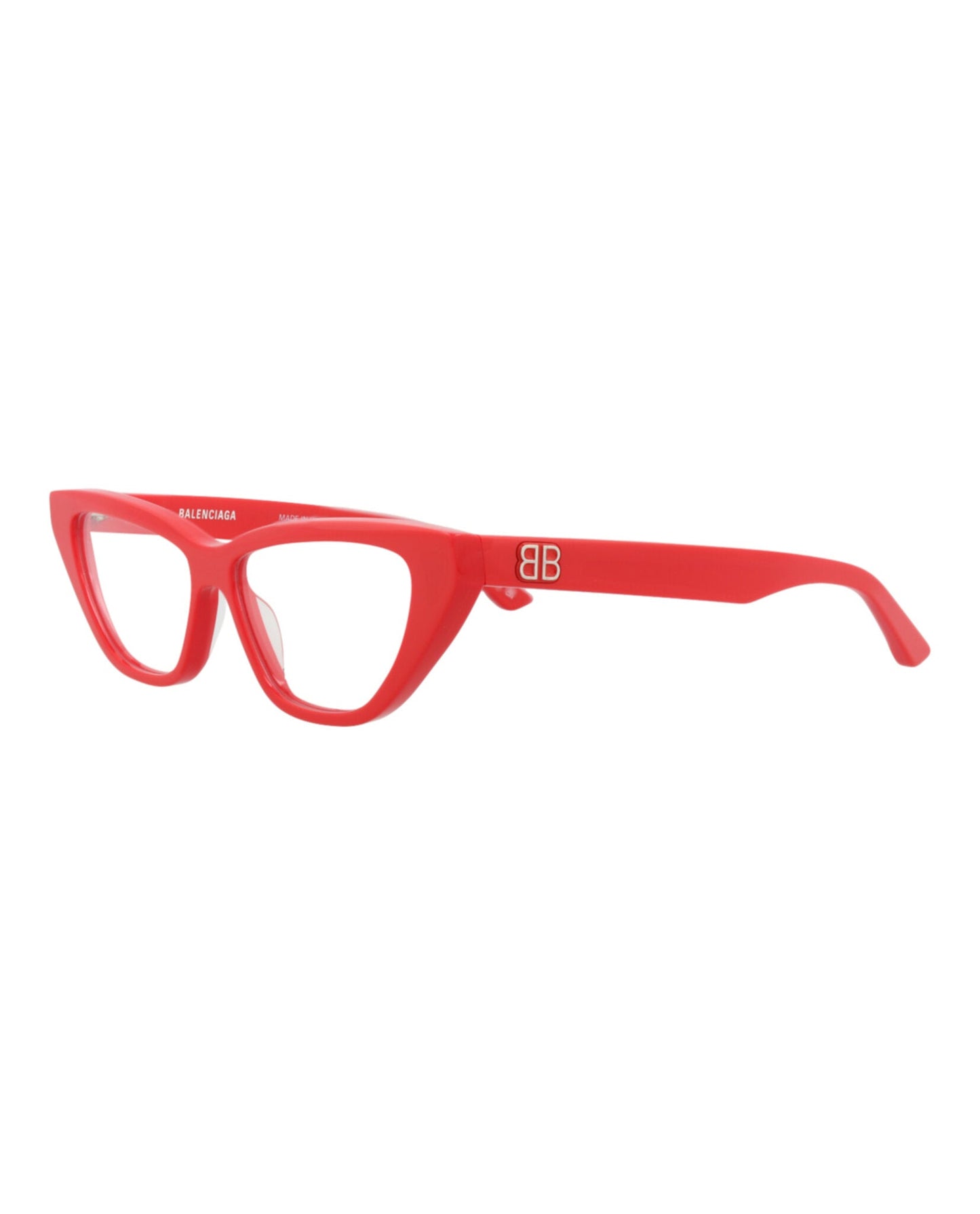 Balenciaga Womens Cat Eye Red Red Transparent Fashion Designer Eyewear