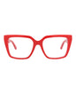 Balenciaga Womens Square/Rectangle Red Red Transparent Fashion Designer Eyewear
