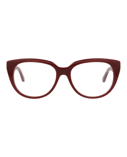 Balenciaga Womens Round/Oval Burgundy Burgundy Transparent Fashion Designer Eyewear