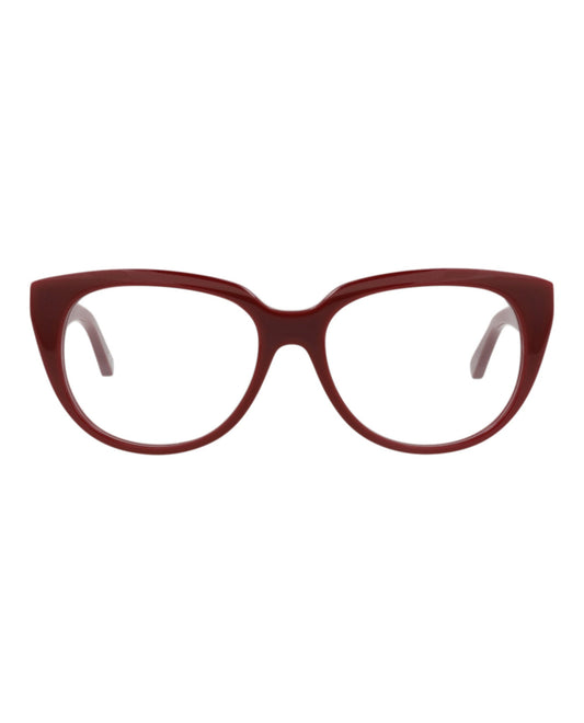 Balenciaga Womens Round/Oval Burgundy Burgundy Transparent Fashion Designer Eyewear