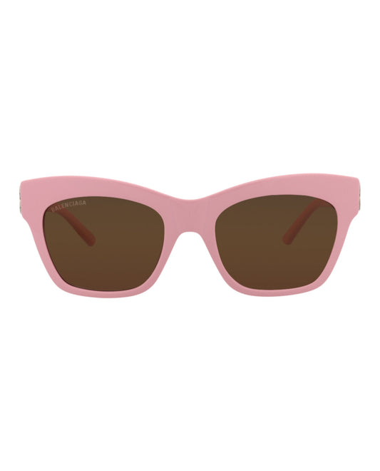 Balenciaga Womens Cat Eye Pink Silver Brown Fashion Designer Eyewear