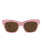 Balenciaga Womens Cat Eye Pink Silver Brown Fashion Designer Eyewear