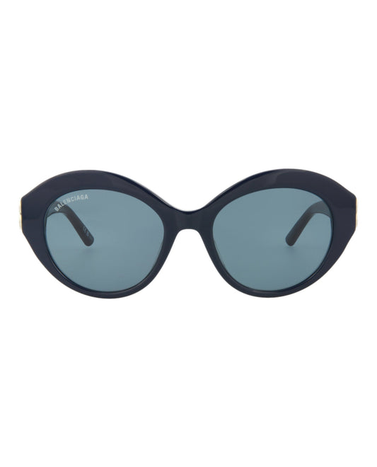 Balenciaga Womens Round/Oval Blue Silver Blue Fashion Designer Eyewear