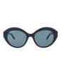 Balenciaga Womens Round/Oval Blue Silver Blue Fashion Designer Eyewear