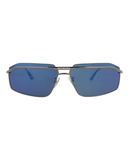 Balenciaga Mens Aviator Ruthenium Ruthenium Blue Fashion Designer Eyewear