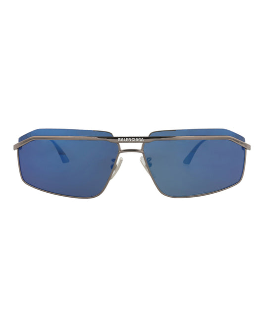 Balenciaga Mens Aviator Ruthenium Ruthenium Blue Fashion Designer Eyewear