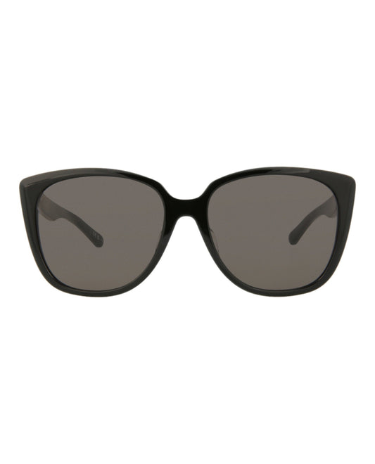 Balenciaga Womens Square/Rectangle Black Black Grey Fashion Designer Eyewear