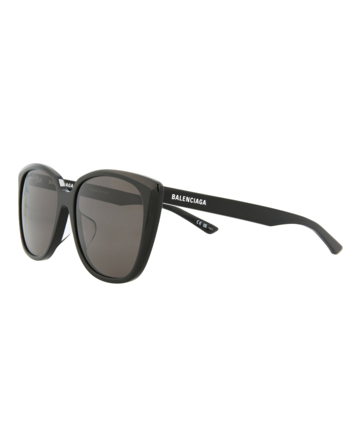 Balenciaga Womens Square/Rectangle Black Black Grey Fashion Designer Eyewear