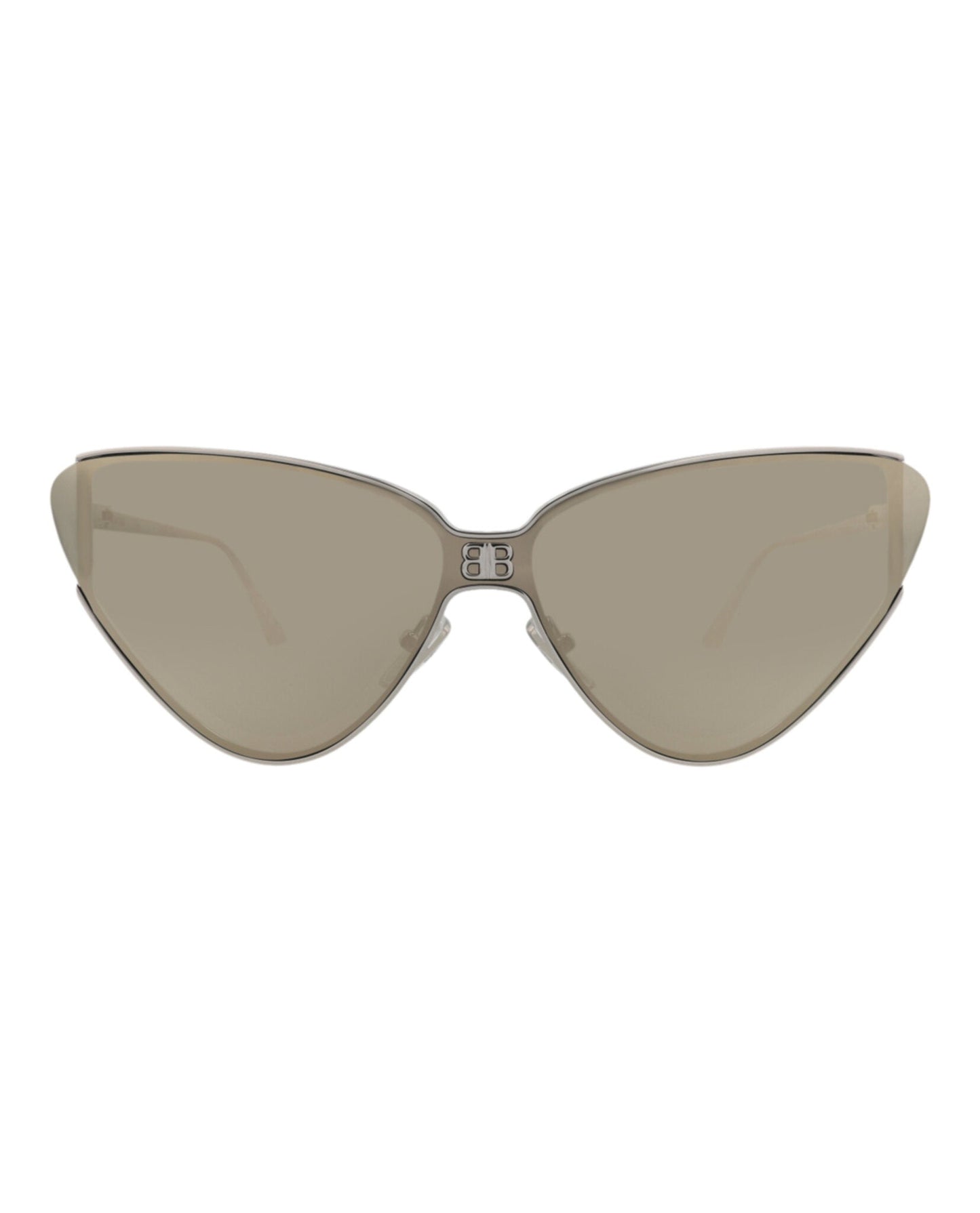 Balenciaga Womens Cat Eye Silver Silver White Fashion Designer Eyewear