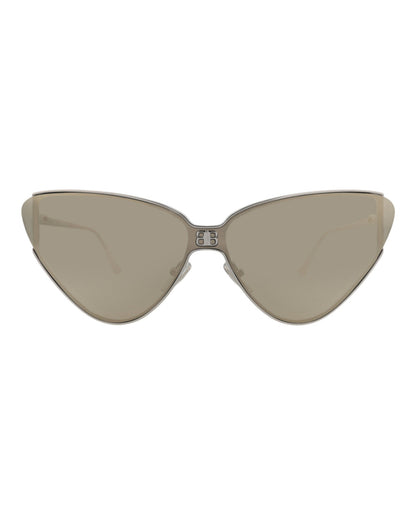 Balenciaga Womens Cat Eye Silver Silver White Fashion Designer Eyewear
