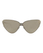 Balenciaga Womens Cat Eye Silver Silver White Fashion Designer Eyewear