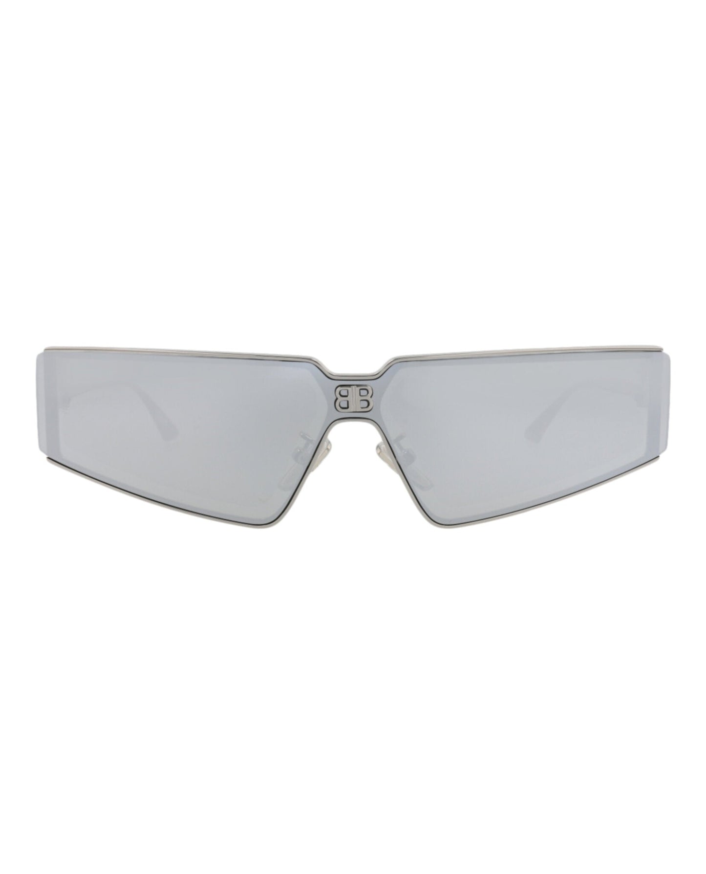 Balenciaga Unisex Square/Rectangle Ruthenium Ruthenium Silver Fashion Designer Eyewear