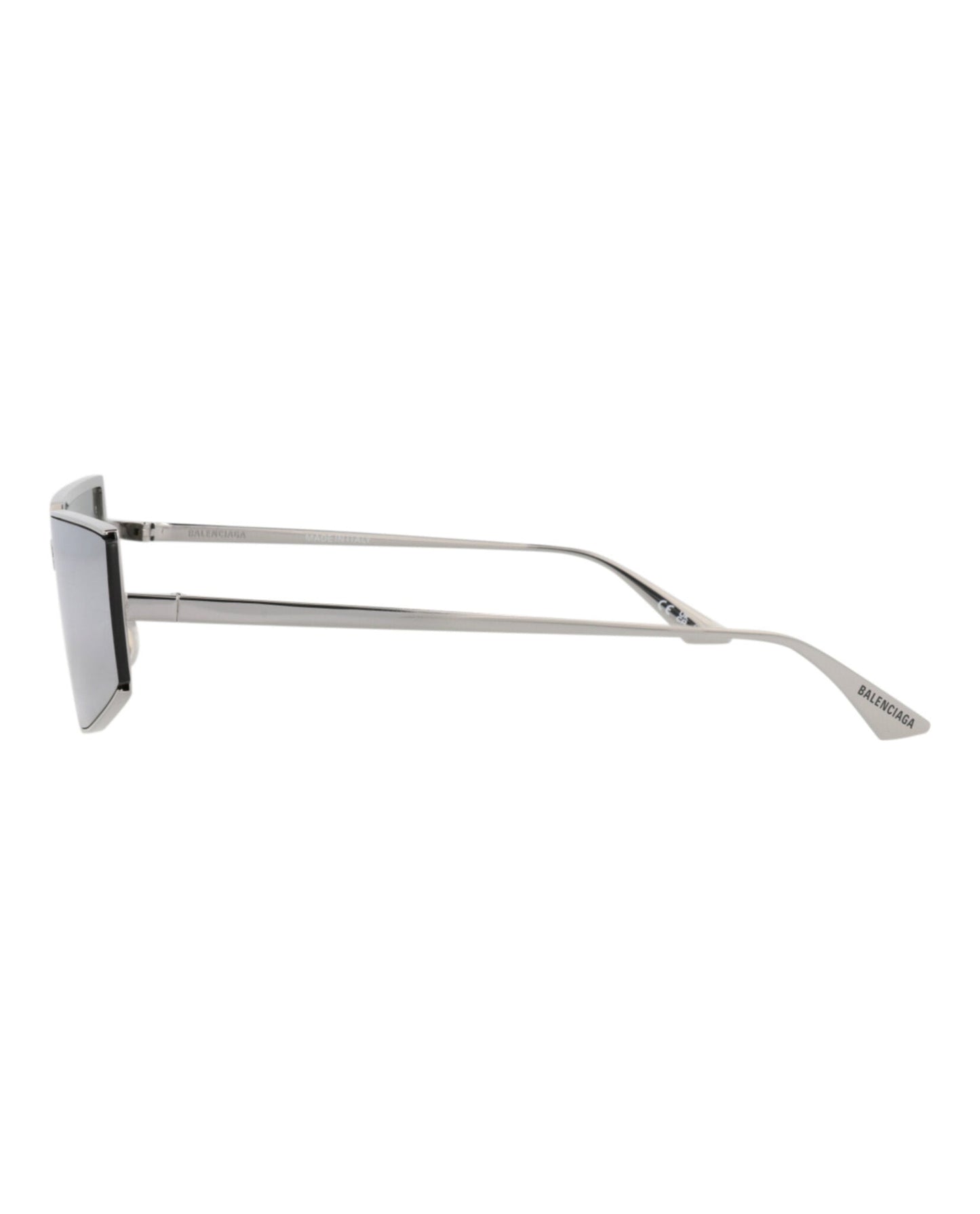 Balenciaga Unisex Square/Rectangle Ruthenium Ruthenium Silver Fashion Designer Eyewear