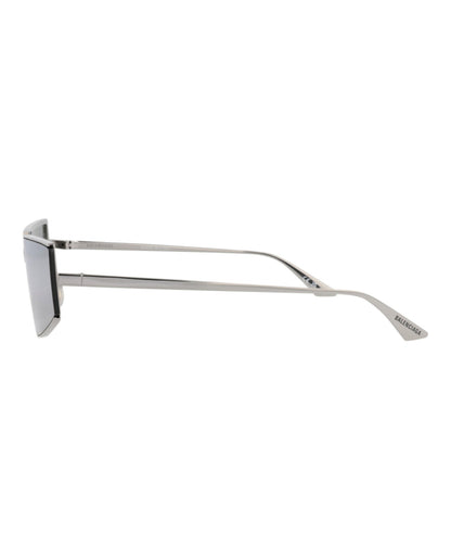 Balenciaga Unisex Square/Rectangle Ruthenium Ruthenium Silver Fashion Designer Eyewear