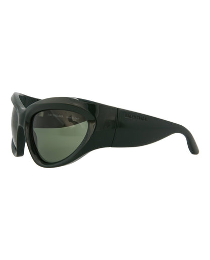 Balenciaga Unisex Shield/Wrap Green Green Green Fashion Designer Eyewear