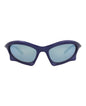 Balenciaga Mens Shield/Wrap Blue Blue Blue Fashion Designer Eyewear