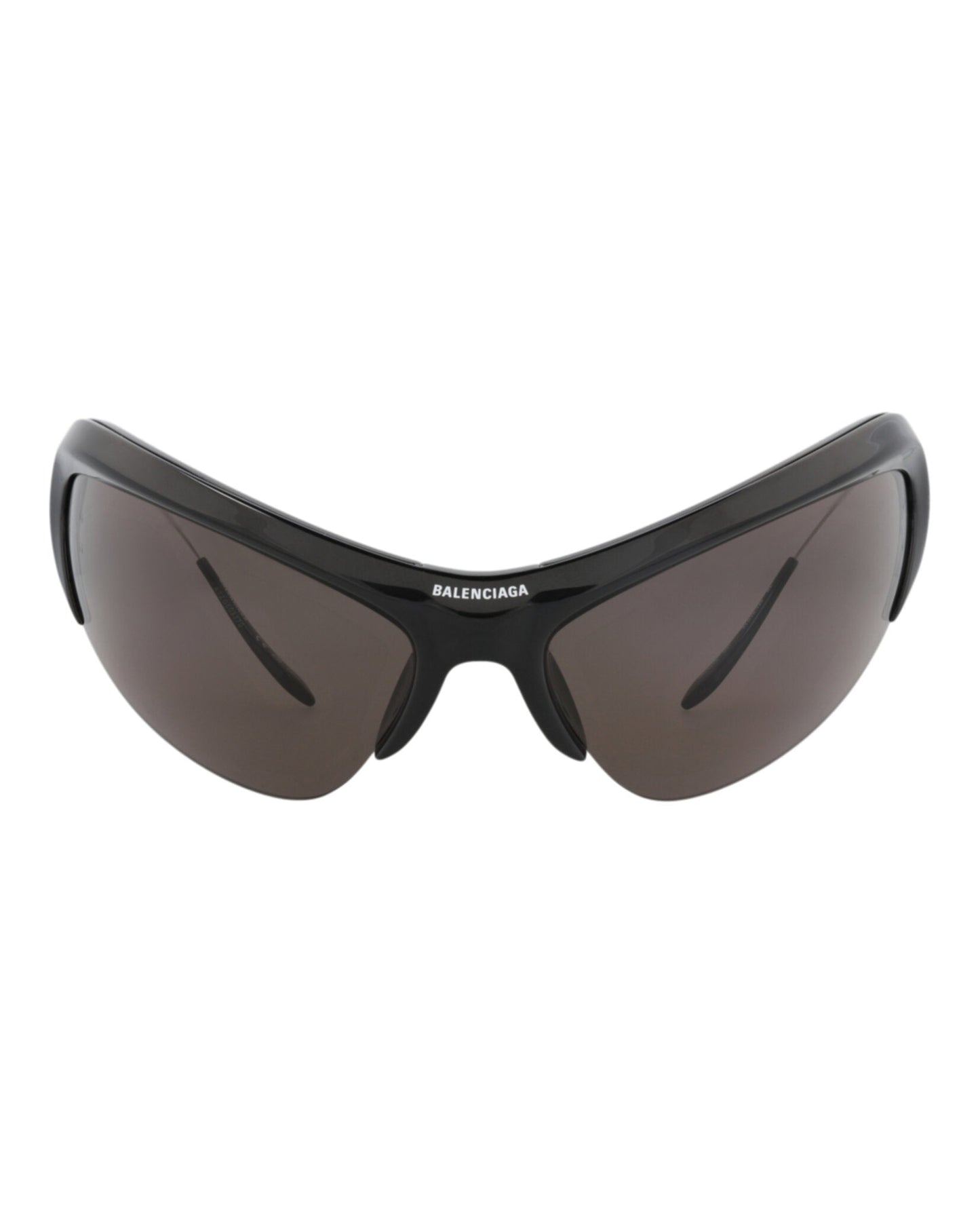 Balenciaga Unisex Shield/Wrap Black Silver Grey Fashion Designer Eyewear