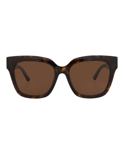Balenciaga Womens Square/Rectangle Havana Havana Brown Fashion Designer Eyewear