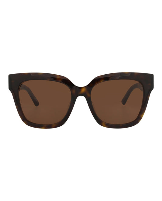 Balenciaga Womens Square/Rectangle Havana Havana Brown Fashion Designer Eyewear