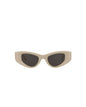 Balenciaga Womens Cat Eye Beige Beige Grey Fashion Designer Eyewear