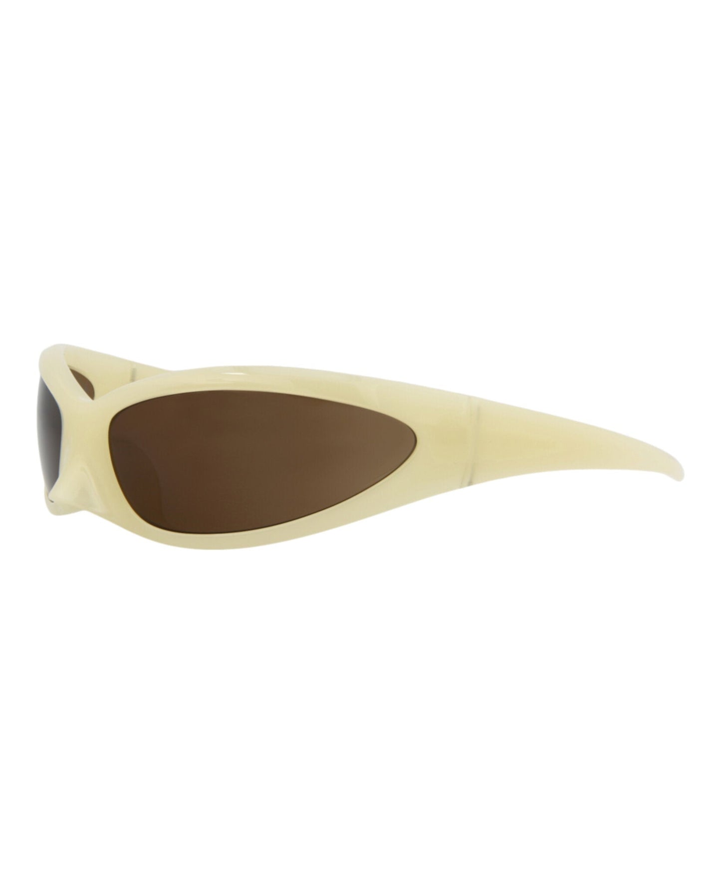 Balenciaga Unisex Shield/Wrap Yellow Yellow Brown Fashion Designer Eyewear