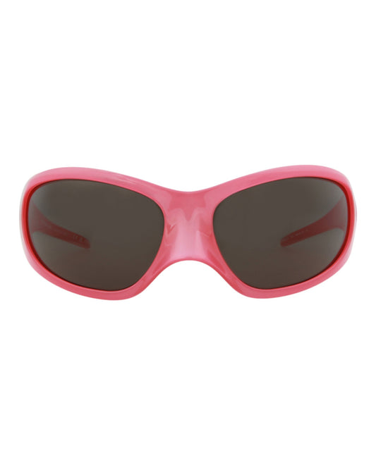 Balenciaga Unisex Shield/Wrap Pink Pink Grey Fashion Designer Eyewear Pink Pink Grey