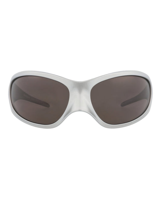 Balenciaga Womens Shield/Wrap Silver Silver Grey Fashion Designer Eyewear