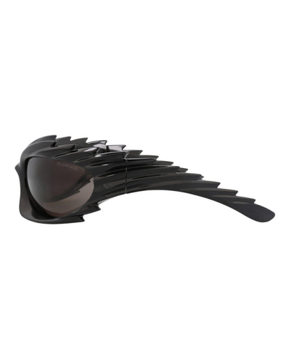Balenciaga Unisex Shield/Wrap Black Black Grey Fashion Designer Eyewear