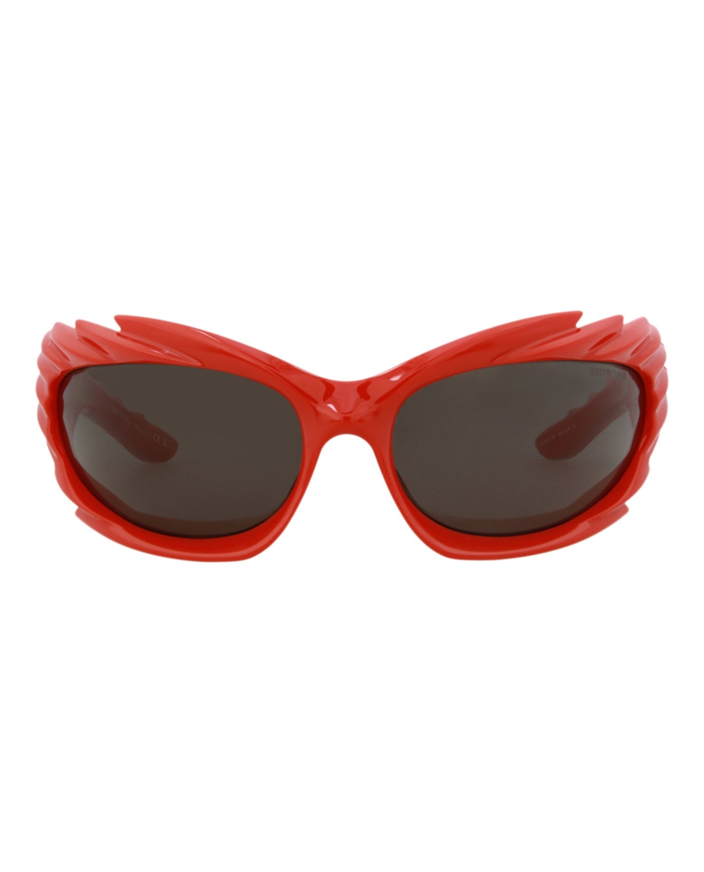 Balenciaga Unisex Shield/Wrap Red Red Grey Fashion Designer Eyewear Red Red Grey