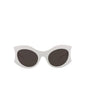 Balenciaga Womens Cat Eye White White Grey Fashion Designer Eyewear