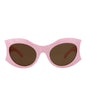 Balenciaga Womens Cat Eye Pink Pink Brown Fashion Designer Eyewear