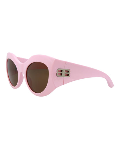Balenciaga Womens Cat Eye Pink Pink Brown Fashion Designer Eyewear