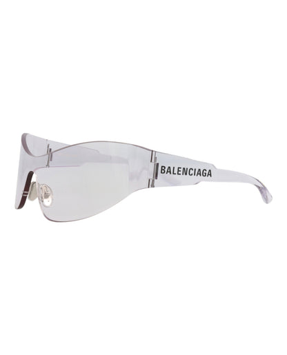 Balenciaga Womens Shield/Wrap Grey Grey Grey Fashion Designer Eyewear