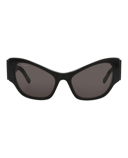 Balenciaga Womens Cat Eye Black Black Grey Fashion Designer Eyewear
