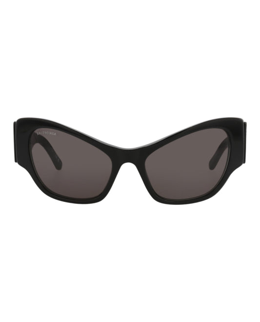 Balenciaga Womens Cat Eye Black Black Grey Fashion Designer Eyewear