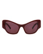 Balenciaga Womens Cat Eye Burgundy Burgundy Red Fashion Designer Eyewear