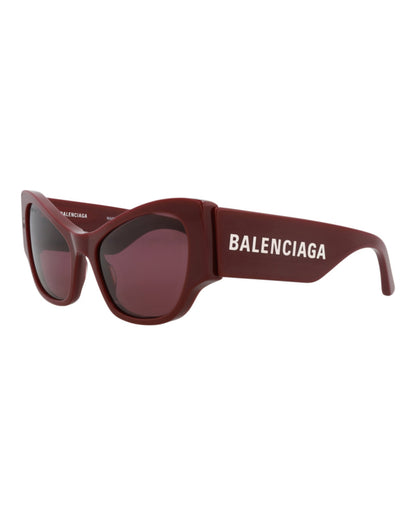 Balenciaga Womens Cat Eye Burgundy Burgundy Red Fashion Designer Eyewear