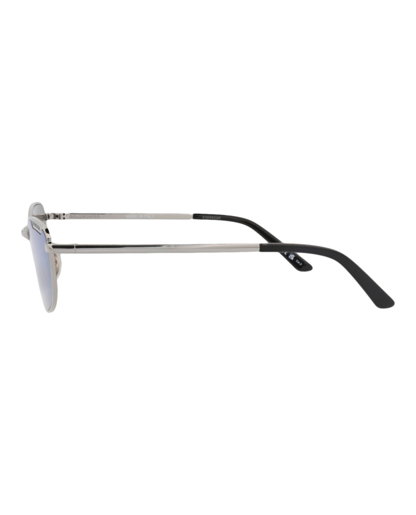 Balenciaga Unisex Square/Rectangle Ruthenium Ruthenium Blue Fashion Designer Eyewear