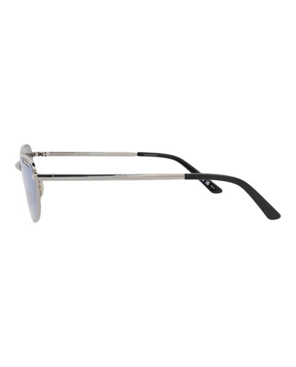 Balenciaga Unisex Square/Rectangle Ruthenium Ruthenium Blue Fashion Designer Eyewear