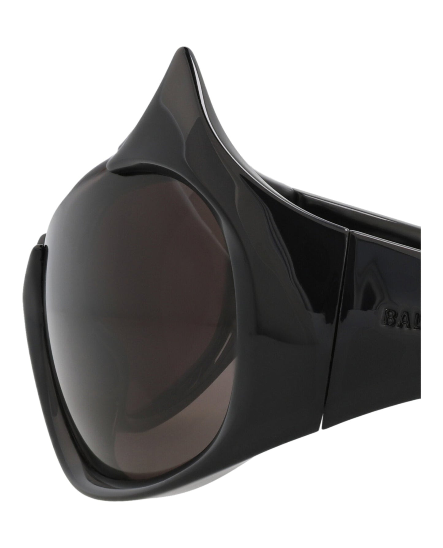 Balenciaga Womens Shield/Wrap Black Black Grey Fashion Designer Eyewear