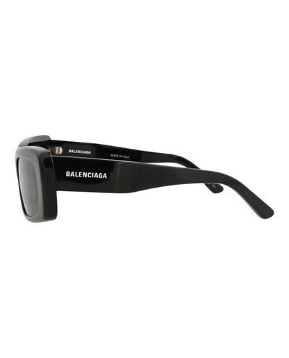 Balenciaga Unisex Square/Rectangle Black Black Grey Fashion Designer Eyewear