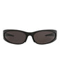 Balenciaga Mens Shield/Wrap Black Black Grey Fashion Designer Eyewear