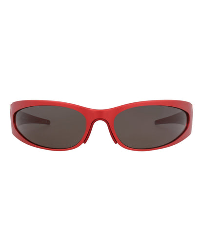 Balenciaga Mens Shield/Wrap Red Red Grey Fashion Designer Eyewear