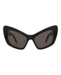 Balenciaga Womens Cat Eye Black Black Grey Fashion Designer Eyewear