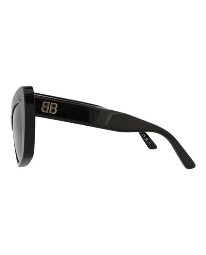 Balenciaga Womens Cat Eye Black Black Grey Fashion Designer Eyewear