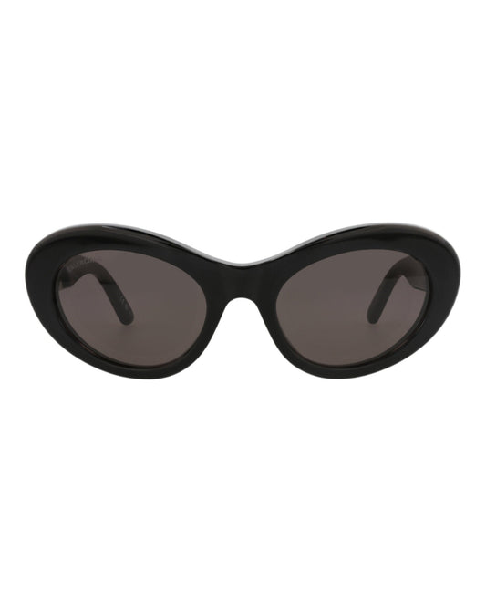 Balenciaga Womens Round/Oval Black Black Grey Fashion Designer Eyewear