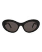 Balenciaga Womens Round/Oval Black Black Grey Fashion Designer Eyewear