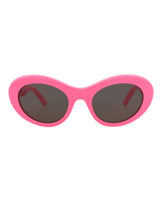 Balenciaga Womens Round/Oval Pink Pink Grey Fashion Designer Eyewear